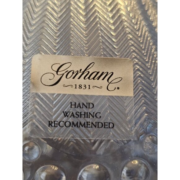 Gorham Emilys Attic Collection Egg Covered Dish Blue Glass 10" Tall Made In Germ - Picture 7 of 10